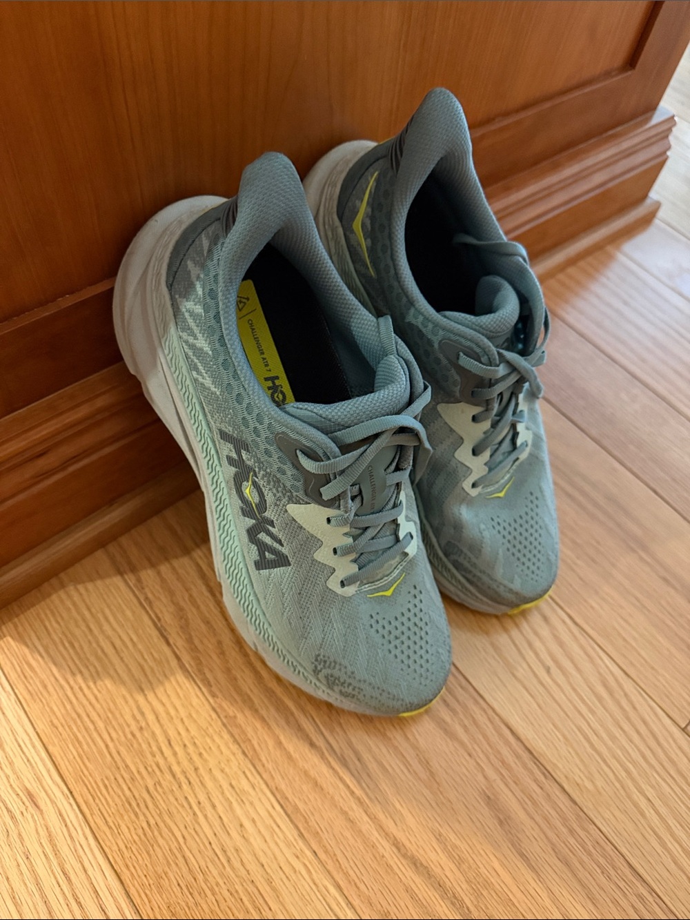 Hoka Women's Challenger ATR 7 Sneakers in Teal with Yellow Accents
